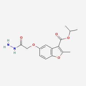 Propan-2-yl 5-(2-hydrazinyl-2-oxoethoxy)-2-methyl-1-benzofuran-3-carboxylate