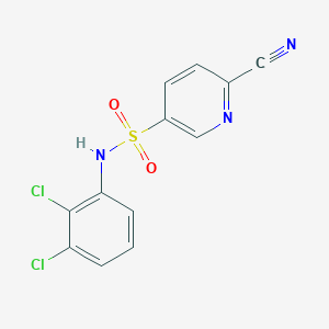 molecular formula C12H7Cl2N3O2S B2620614 6-Cyano-N-(2,3-dichlorophenyl)pyridine-3-sulfonamide CAS No. 1465344-36-8