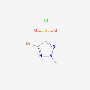 molecular formula C3H3BrClN3O2S B2620620 5-Bromo-2-methyltriazole-4-sulfonyl chloride CAS No. 2470436-41-8