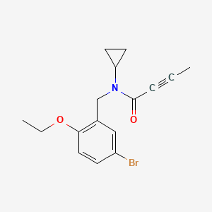 molecular formula C16H18BrNO2 B2620638 N-[(5-bromo-2-ethoxyphenyl)methyl]-N-cyclopropylbut-2-ynamide CAS No. 2094184-50-4