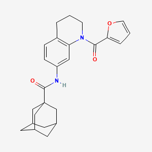 molecular formula C25H28N2O3 B2620639 N-[1-(2-furoyl)-1,2,3,4-tetrahydroquinolin-7-yl]adamantane-1-carboxamide CAS No. 946319-96-6