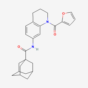 molecular formula C25H28N2O3 B2620639 N-[1-(furan-2-carbonyl)-1,2,3,4-tetrahydroquinolin-7-yl]adamantane-1-carboxamide CAS No. 946319-96-6