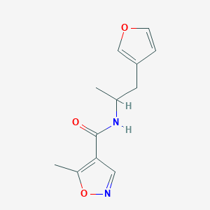 molecular formula C12H14N2O3 B2620641 N-(1-(furan-3-yl)propan-2-yl)-5-methylisoxazole-4-carboxamide CAS No. 1795304-02-7