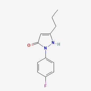 molecular formula C12H13FN2O B2620646 1-(4-fluorophenyl)-3-propyl-1H-pyrazol-5-ol CAS No. 400065-46-5
