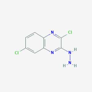 molecular formula C8H6Cl2N4 B2620650 2,6-Dichloro-3-hydrazinylquinoxaline CAS No. 91895-34-0