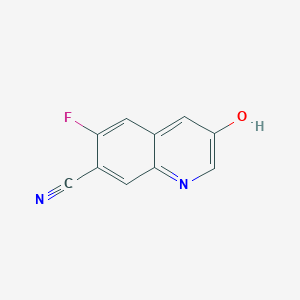 molecular formula C10H5FN2O B2620654 6-Fluoro-3-hydroxyquinoline-7-carbonitrile CAS No. 1824274-35-2
