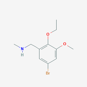 molecular formula C11H16BrNO2 B262066 N-(5-bromo-2-ethoxy-3-methoxybenzyl)-N-methylamine 