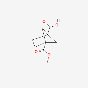 molecular formula C9H12O4 B2620662 4-(Methoxycarbonyl)bicyclo[2.1.1]hexane-1-carboxylic acid CAS No. 141046-52-8