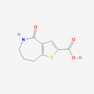 molecular formula C9H9NO3S B2620669 4-Oxo-5,6,7,8-tetrahydrothieno[3,2-c]azepine-2-carboxylic acid CAS No. 1501177-75-8