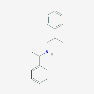 molecular formula C17H21N B262067 2-phenyl-N-(1-phenylethyl)propan-1-amine 