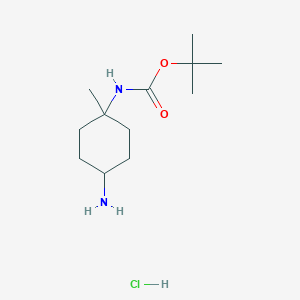tert-butyl cis-N-(4-amino-1-methyl-cyclohexyl)carbamate;hydrochloride
