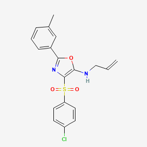 N-allyl-4-((4-chlorophenyl)sulfonyl)-2-(m-tolyl)oxazol-5-amine