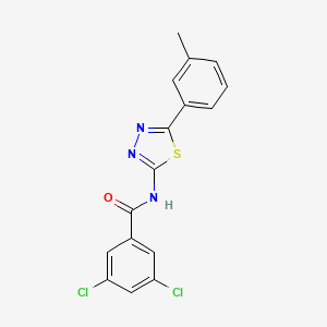 3,5-dichloro-N-[5-(3-methylphenyl)-1,3,4-thiadiazol-2-yl]benzamide
