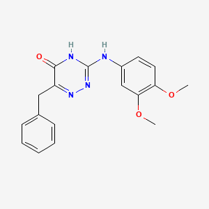 6-benzyl-3-((3,4-dimethoxyphenyl)amino)-1,2,4-triazin-5(4H)-one