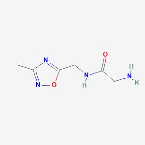 molecular formula C6H11ClN4O2 B2620702 2-amino-N-[(3-methyl-1,2,4-oxadiazol-5-yl)methyl]acetamide CAS No. 1435804-26-4
