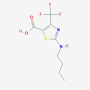 B2620708 2-(Butylamino)-4-(trifluoromethyl)-1,3-thiazole-5-carboxylic acid CAS No. 937597-59-6