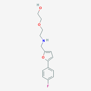 molecular formula C15H18FNO3 B262071 2-[2-({[5-(4-Fluorophenyl)-2-furyl]methyl}amino)ethoxy]ethanol 