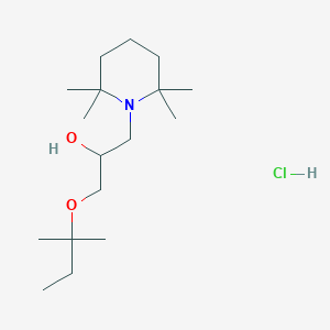 molecular formula C17H36ClNO2 B2620721 1-(Tert-pentyloxy)-3-(2,2,6,6-tetramethylpiperidin-1-yl)propan-2-ol hydrochloride CAS No. 1185693-72-4