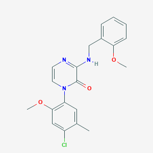1-(4-chloro-2-methoxy-5-methylphenyl)-3-((2-methoxybenzyl)amino)pyrazin-2(1H)-one