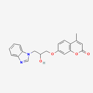 molecular formula C20H18N2O4 B2620725 7-[3-(1H-1,3-benzodiazol-1-yl)-2-hydroxypropoxy]-4-methyl-2H-chromen-2-one CAS No. 878722-60-2
