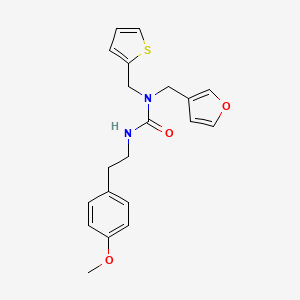 molecular formula C20H22N2O3S B2620730 1-(呋喃-3-基甲基)-3-(4-甲氧基苯乙基)-1-(噻吩-2-基甲基)脲 CAS No. 1421514-87-5