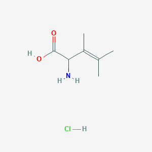 molecular formula C7H14ClNO2 B2620735 2-Amino-3,4-dimethylpent-3-enoic acid;hydrochloride CAS No. 2243509-61-5