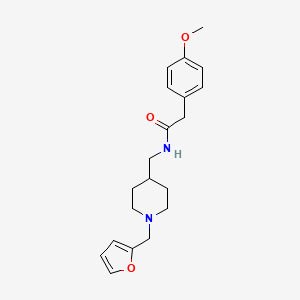 N-((1-(furan-2-ylmethyl)piperidin-4-yl)methyl)-2-(4-methoxyphenyl)acetamide