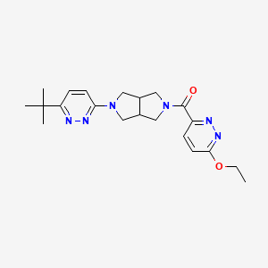 molecular formula C21H28N6O2 B2620744 3-Tert-butyl-6-[5-(6-ethoxypyridazine-3-carbonyl)-octahydropyrrolo[3,4-c]pyrrol-2-yl]pyridazine CAS No. 2415520-07-7