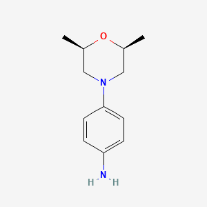 molecular formula C12H18N2O B2620748 4-(顺式-2,6-二甲基吗啉基)苯胺 CAS No. 342578-24-9