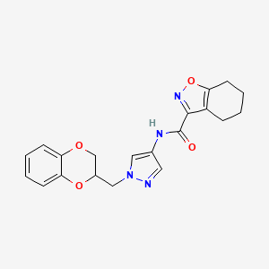 N-(1-((2,3-dihydrobenzo[b][1,4]dioxin-2-yl)methyl)-1H-pyrazol-4-yl)-4,5,6,7-tetrahydrobenzo[d]isoxazole-3-carboxamide