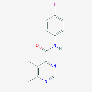 molecular formula C13H12FN3O B2620756 N-(4-Fluorophenyl)-5,6-dimethylpyrimidine-4-carboxamide CAS No. 2415523-59-8