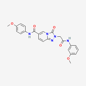 molecular formula C23H21N5O5 B2620757 5-{4-[(4-乙基苄基)氨基]-4-氧代丁基}-N-(5-乙基-1,3,4-噻二唑-2-基)-1,3,4-噻二唑-2-甲酰胺 CAS No. 1226450-02-7
