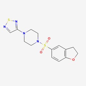 1-(2,3-Dihydro-1-benzofuran-5-sulfonyl)-4-(1,2,5-thiadiazol-3-yl)piperazine