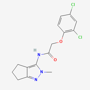 2-(2,4-dichlorophenoxy)-N-(2-methyl-2,4,5,6-tetrahydrocyclopenta[c]pyrazol-3-yl)acetamide