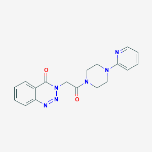 molecular formula C18H18N6O2 B2620763 3-[2-Oxo-2-(4-pyridin-2-ylpiperazin-1-yl)ethyl]-1,2,3-benzotriazin-4-one CAS No. 440332-28-5