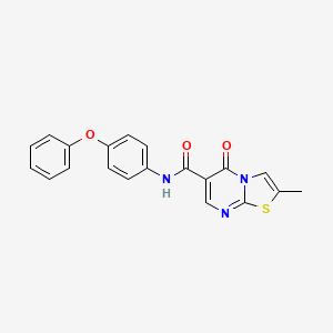 molecular formula C20H15N3O3S B2620764 2-methyl-5-oxo-N-(4-phenoxyphenyl)-5H-thiazolo[3,2-a]pyrimidine-6-carboxamide CAS No. 896339-45-0