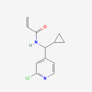 molecular formula C12H13ClN2O B2620767 N-[(2-chloropyridin-4-yl)(cyclopropyl)methyl]prop-2-enamide CAS No. 2094853-96-8