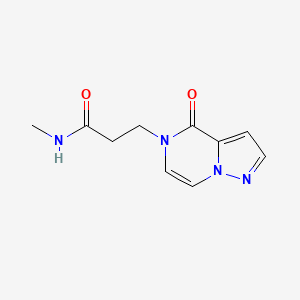 molecular formula C10H12N4O2 B2620780 N-Methyl-3-(4-oxopyrazolo[1,5-a]pyrazin-5-yl)propanamide CAS No. 2415488-00-3
