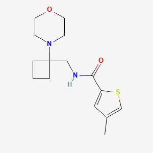 molecular formula C15H22N2O2S B2620781 4-Methyl-N-[(1-morpholin-4-ylcyclobutyl)methyl]thiophene-2-carboxamide CAS No. 2380145-50-4