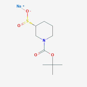 molecular formula C10H18NNaO4S B2620788 Sodium (3R)-1-[(tert-butoxy)carbonyl]piperidine-3-sulfinate CAS No. 2470384-89-3