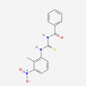molecular formula C15H13N3O3S B2620790 N-benzoyl-N'-(2-methyl-3-nitrophenyl)thiourea CAS No. 642945-33-3