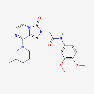 molecular formula C21H26N6O4 B2620797 N-(3,4-dimethoxyphenyl)-2-[8-(3-methylpiperidin-1-yl)-3-oxo[1,2,4]triazolo[4,3-a]pyrazin-2(3H)-yl]acetamide CAS No. 1251686-35-7