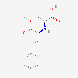 molecular formula C15H21NO4 B026208 (S)-2-(((S)-1-Ethoxy-1-oxo-4-phenylbutan-2-yl)amino)propanoic acid CAS No. 82717-96-2