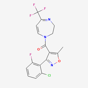 [3-(2-chloro-6-fluorophenyl)-5-methyl-4-isoxazolyl][5-(trifluoromethyl)-2,3-dihydro-1H-1,4-diazepin-1-yl]methanone