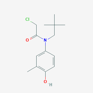 molecular formula C14H20ClNO2 B2620808 2-Chloro-N-(2,2-dimethylpropyl)-N-(4-hydroxy-3-methylphenyl)acetamide CAS No. 1397199-10-8