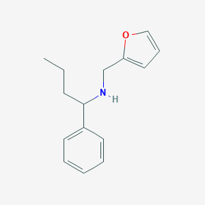 molecular formula C15H19NO B262081 N-(furan-2-ylmethyl)-1-phenylbutan-1-amine 