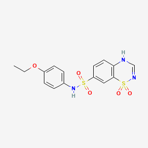 molecular formula C15H15N3O5S2 B2620820 N-(4-ethoxyphenyl)-2H-1,2,4-benzothiadiazine-7-sulfonamide 1,1-dioxide CAS No. 950326-24-6