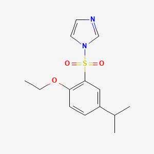 molecular formula C14H18N2O3S B2620822 1-(2-乙氧基-5-丙-2-基苯基)磺酰基咪唑 CAS No. 898644-51-4