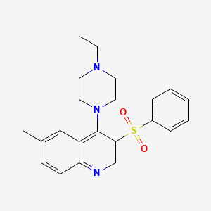 3-(Benzenesulfonyl)-4-(4-ethylpiperazin-1-yl)-6-methylquinoline
