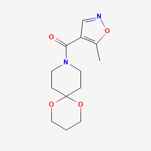 molecular formula C13H18N2O4 B2620833 (5-Methylisoxazol-4-yl)(1,5-dioxa-9-azaspiro[5.5]undecan-9-yl)methanone CAS No. 1428357-80-5